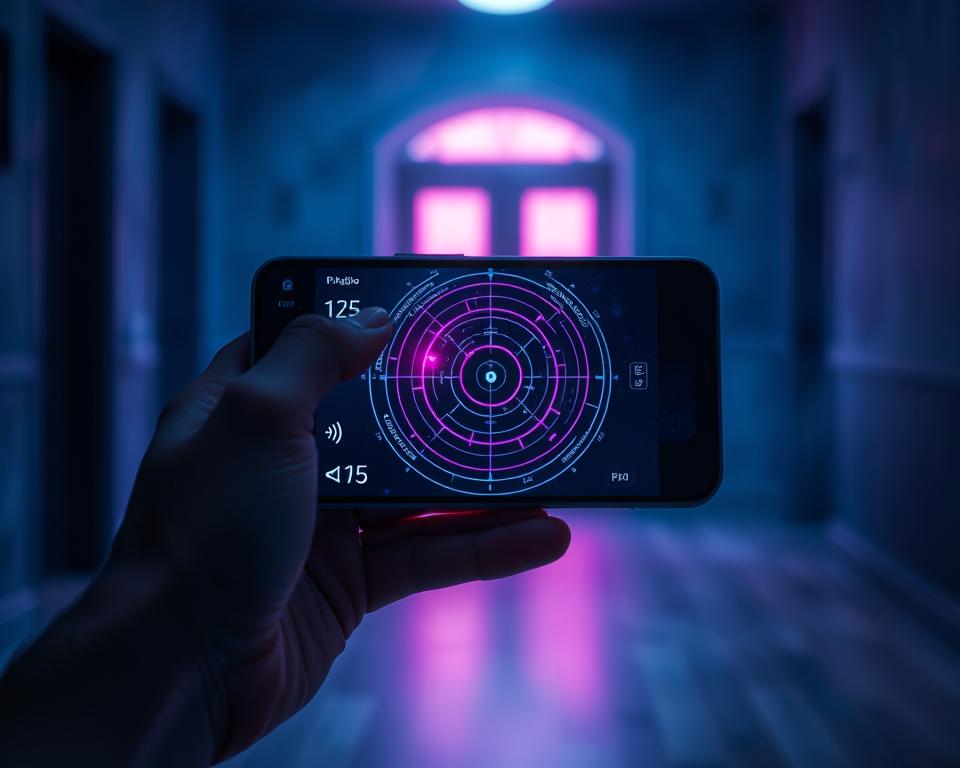 Radar de espíritos em smartphone