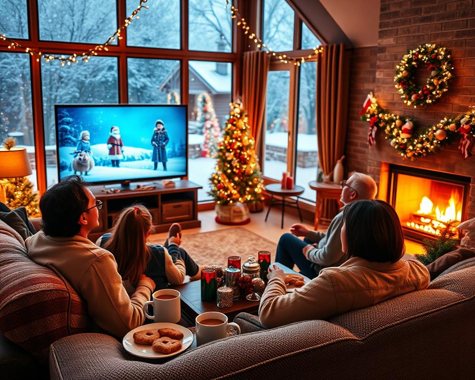 Tradição de Natal assistindo filmes Tradição de Natal assistindo filmes