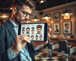 Aplicativo para homem simular corte de cabelo