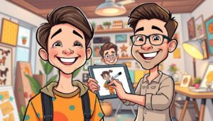 IA Cria Caricatura usando suas Fotos - Divirta-se