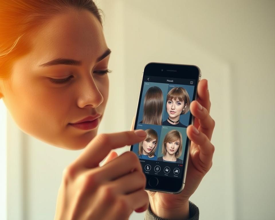 Transformar cabelo com aplicativos de tecnologia