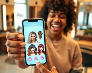 aplicativo que simula corte de cabelo