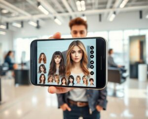 aplicativo que simula seu corte de cabelo