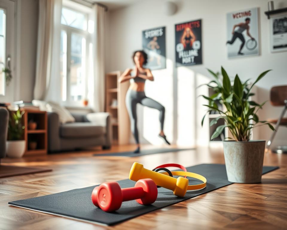 conforto lar para exercícios