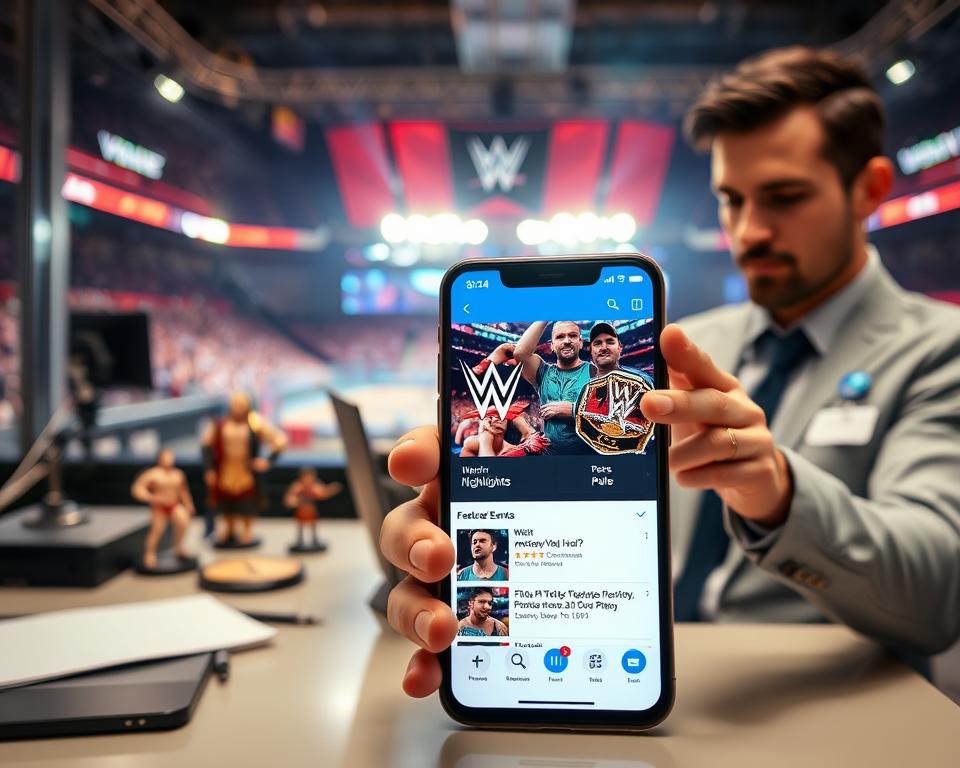 visão geral do app wwe