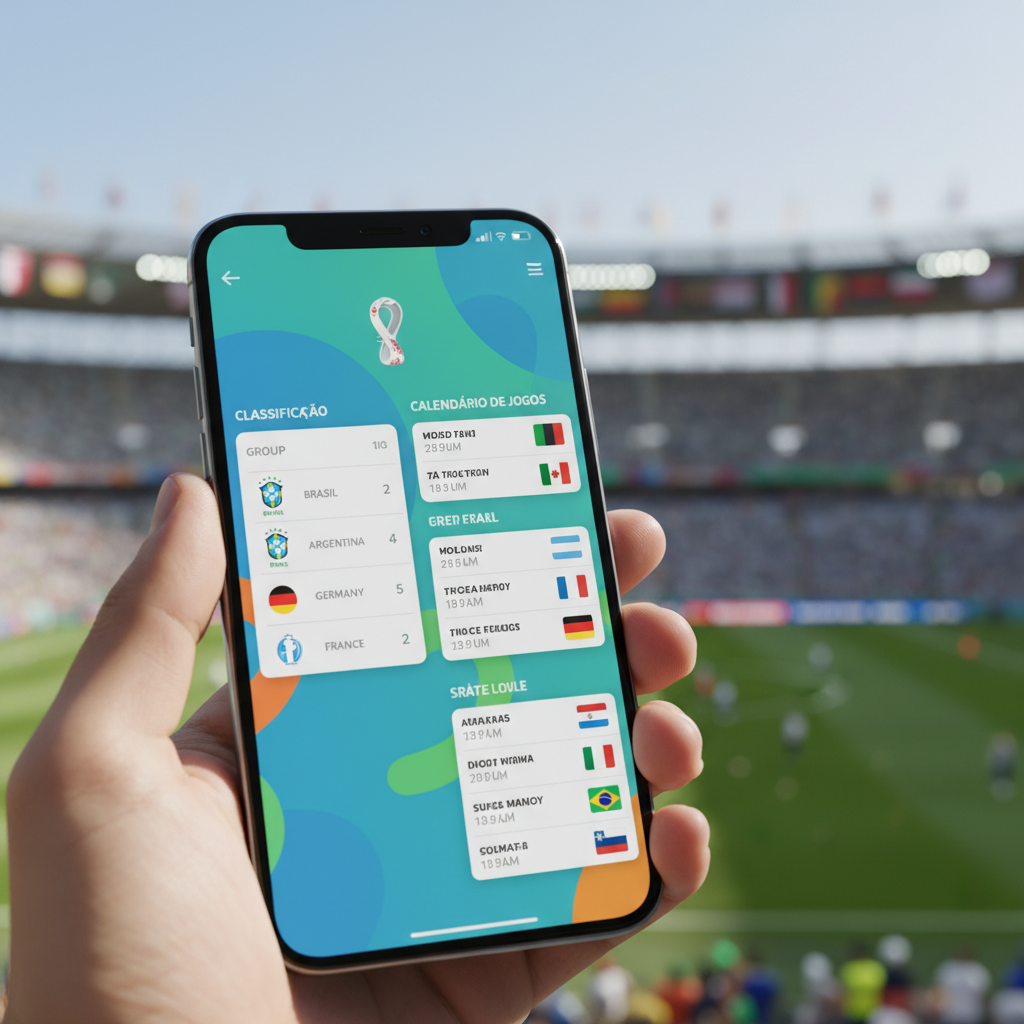 Como acompanhar a tabela e jogos da Copa do Mundo pelo celular