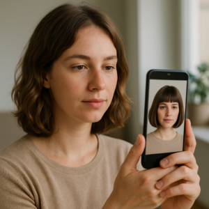 IA Simula um novo Corte de Cabelo ou penteado Antes do Salão