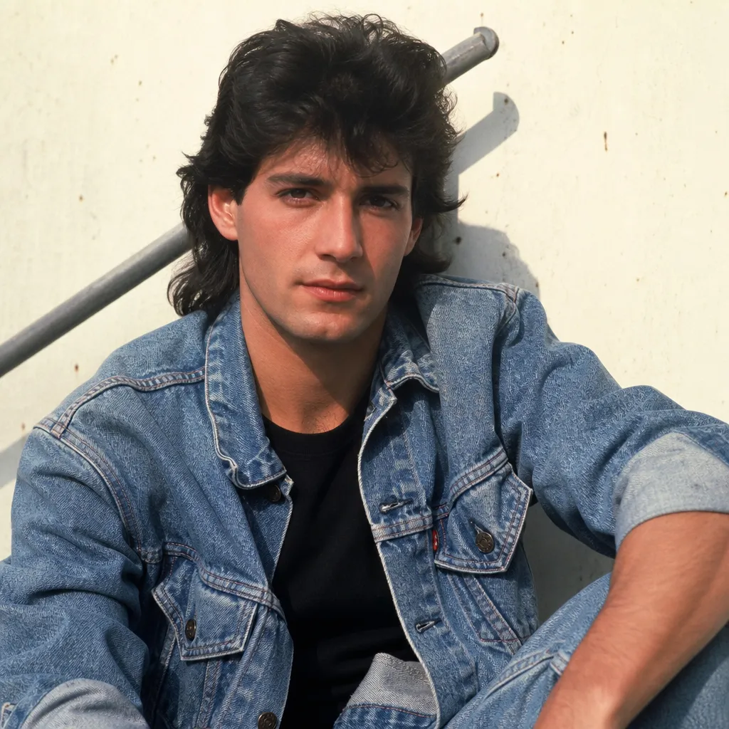 crie uma foto sua estilo anos 80