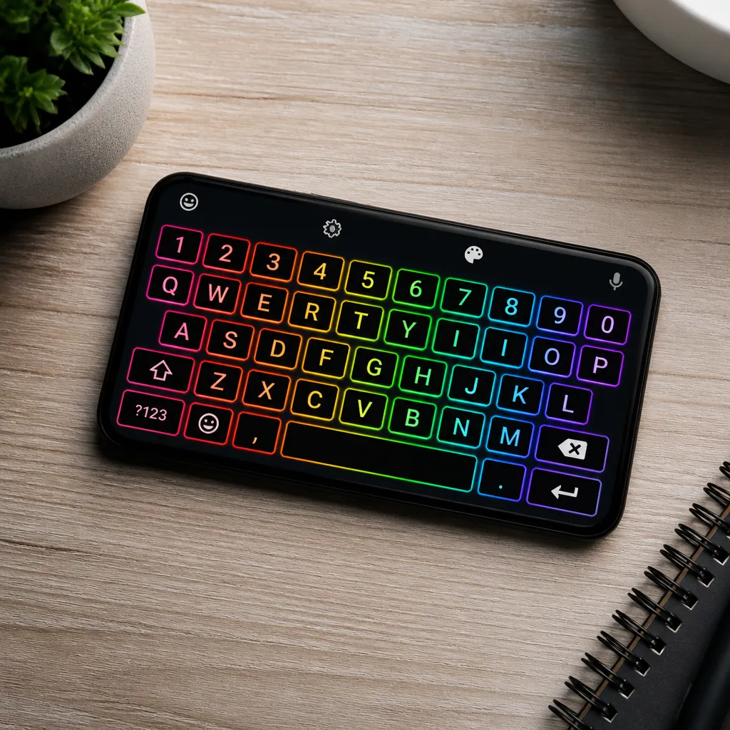 Teclado RGB com Luzes Personalizadas Direto do Seu Android